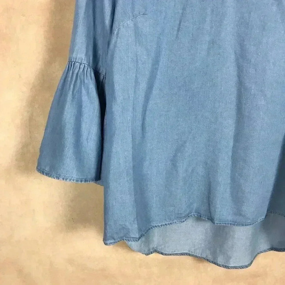 Soft Bell Sleeve Blue Belle Boho Top NWT SMALL - Picture 5 of 7